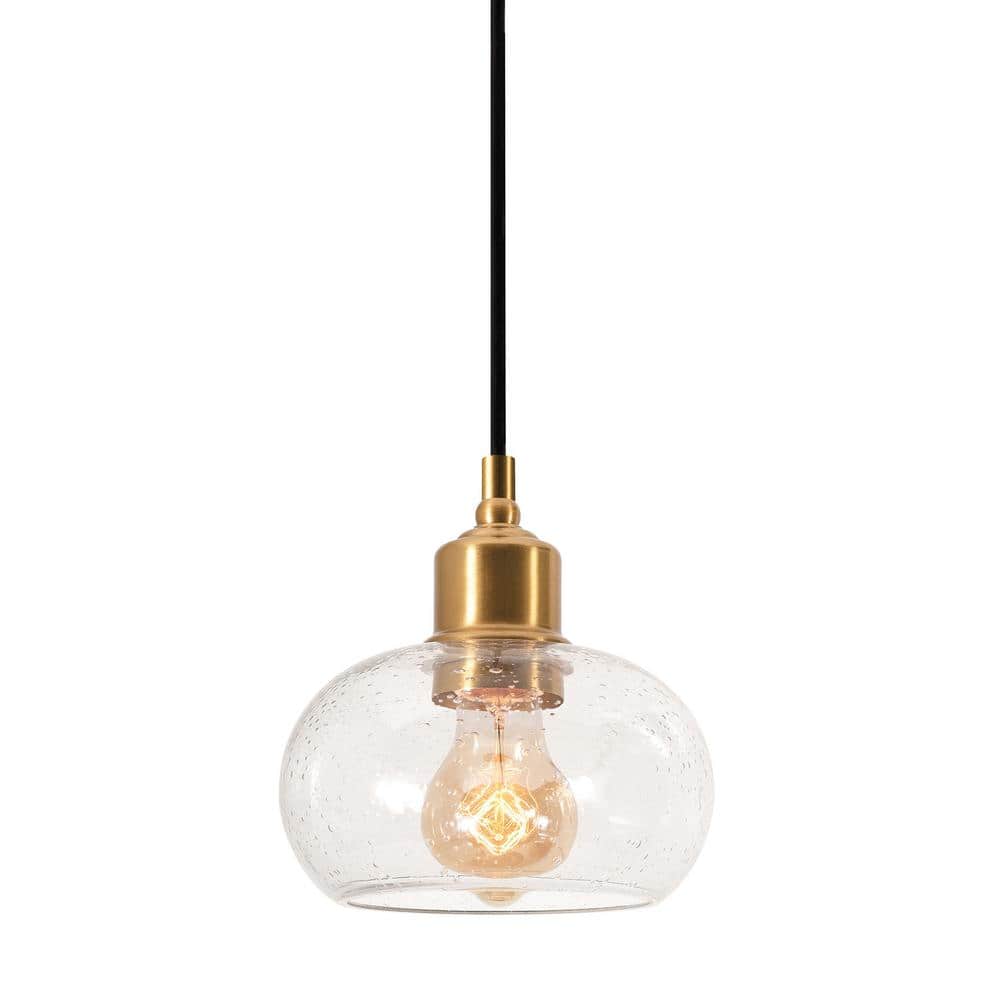 Laney 7'' Vintage Gold Glass Globe Pendant Light