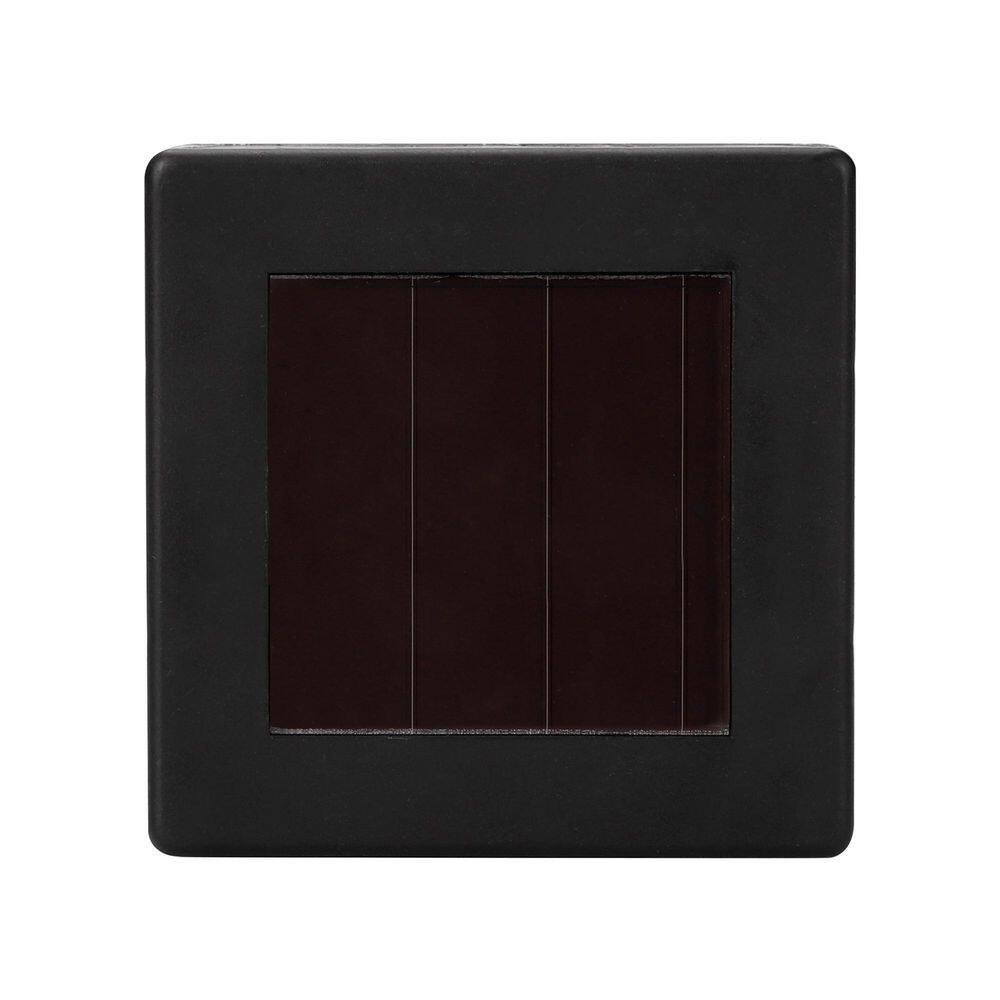 Small Black Plastic Solar LED Pathway Lights, 4-Pack