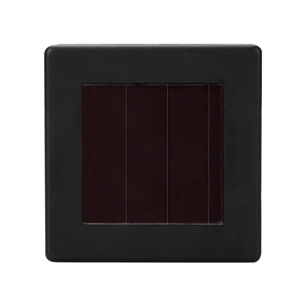 Small Black Plastic Solar LED Pathway Lights, 4-Pack