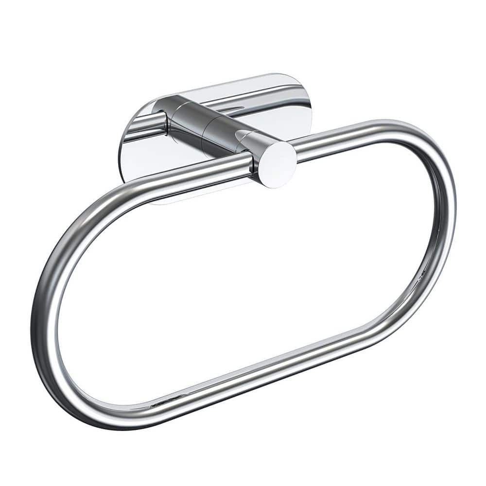 Adhesive Wall Mounted Towel Ring in Polished Chrome, No Drill Hand Towel Ring, Stainless Steel and Zinc Alloy price history on PriceWatchPro