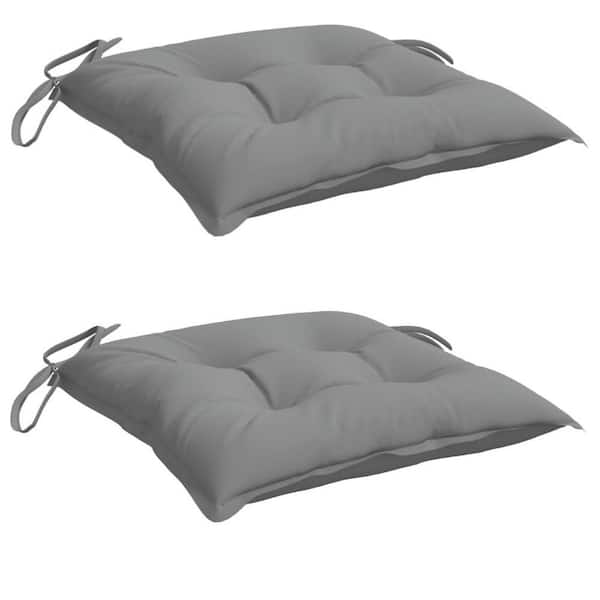 Benjara 19.7 in. x 19.7 in. Gray Square Outdoor Cushion for Bench (Set of 2)