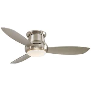 Concept II 52 in. Integrated LED Indoor Brushed Nickel Ceiling Fan with Light with Remote Control