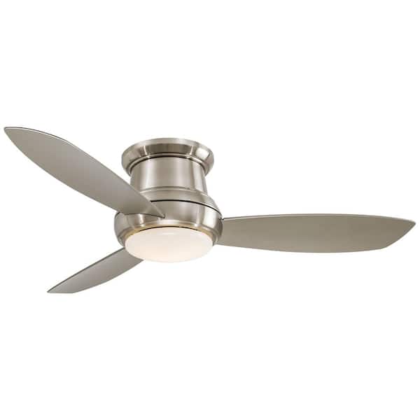 MINKA-AIRE Concept II 52 in. Integrated LED Indoor Brushed Nickel Ceiling Fan with Light with Remote Control