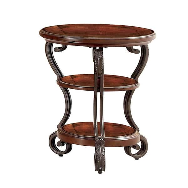 William's Home Furnishing May Brown/Cherry Side Table