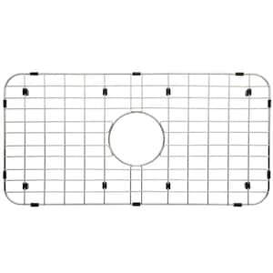 25 in. x 12.8 in. Center Drain Stainless Steel Sink Grid