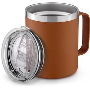12 oz. Insulated Stainless Steel Coffee Mug with Lid - Cinnamon