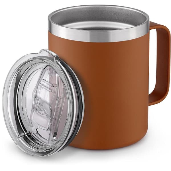 Zulay Kitchen 12 oz. Insulated Stainless Steel Coffee Mug with Lid - Cinnamon