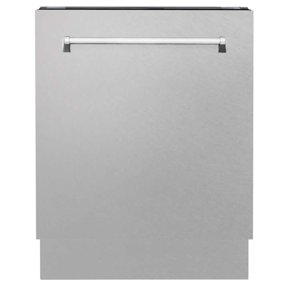 ZLINE Kitchen and Bath Tallac Series 24 in. Top Control 8-Cycle Tall Tub Dishwasher with 3rd Rack in Fingerprint Resistant Stainless Steel, DuraSnow Stainless Steel
