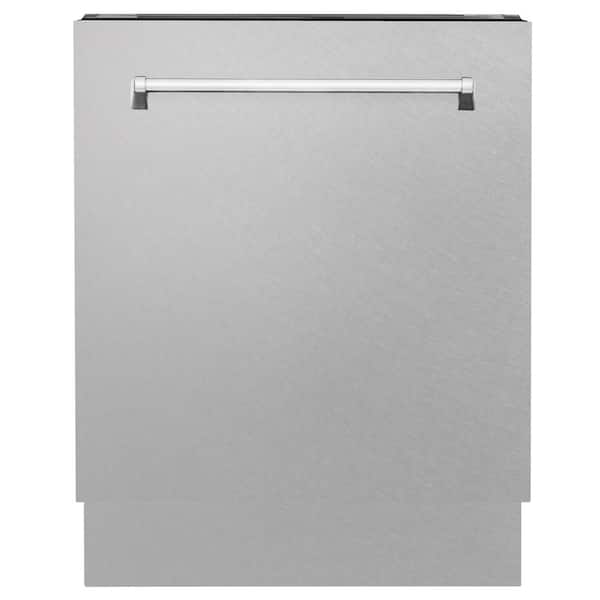ZLINE Kitchen and Bath Tallac Series 24 in. Top Control 8-Cycle Tall Tub Dishwasher with 3rd Rack in Fingerprint Resistant Stainless Steel