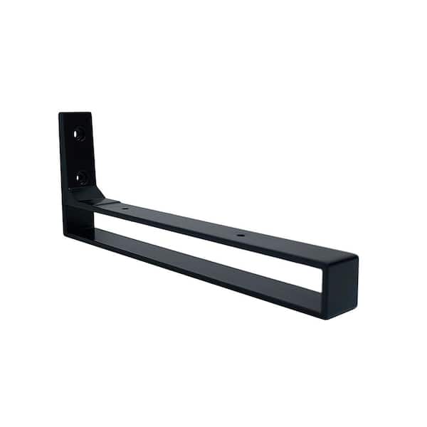 12in. Black Zinc Alloy Strap Decorative Shelf Bracket