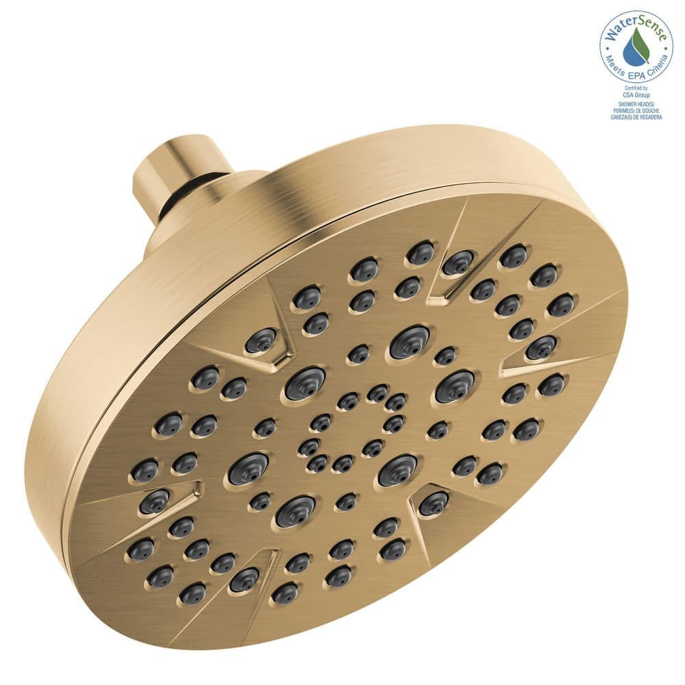 Champagne Bronze 6" Wall Mounted Multi-Function Shower Head