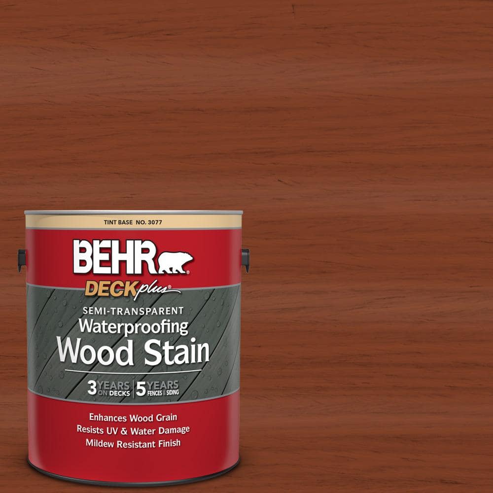 Reviews for BEHR DECKplus 1 gal. #SC-148 Adobe Brown Solid Color  Waterproofing Exterior Wood Stain