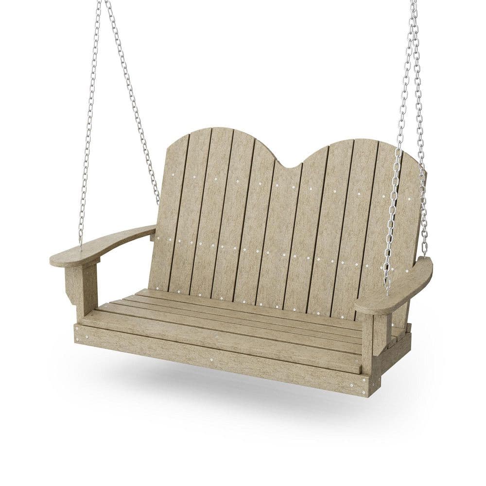 Classic 2-Person Weathered Wood Plastic Savannah Porch Swing price history on PriceWatchPro