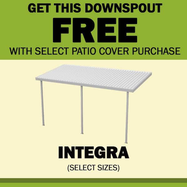 10 ft. White Aluminum Downspout Kit Set of 2, Compatible with Integra TWV Series Patio Covers