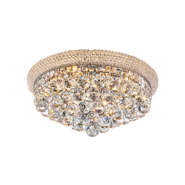 Unbranded Queenie 16 in. Chrome Flush Mount
