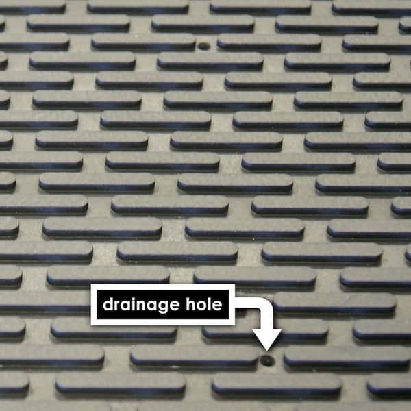 Safe-Grip Slip-Resistant Traction Mats Brown 34 in. x 48 in. Natural Rubber Commercial Mat