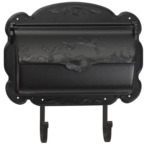 KLASSEN BRONZE LIMITED Hummingbird Cast Aluminum Mailbox, Black