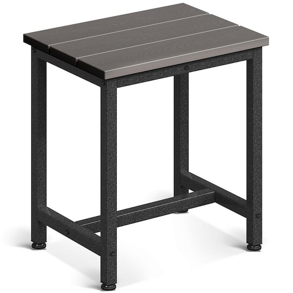 Unbranded Outdoor Side Table, Adirondack Patio End Table with Weather-Resistant for Hot Tub, Garden, Balcony, Poolside, Grey