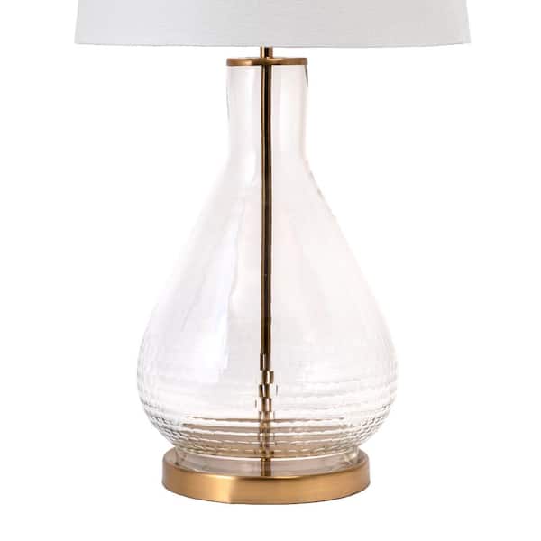 Gold Glass Contemporary Table Lamp, Contemporary Glass Lamp Shades