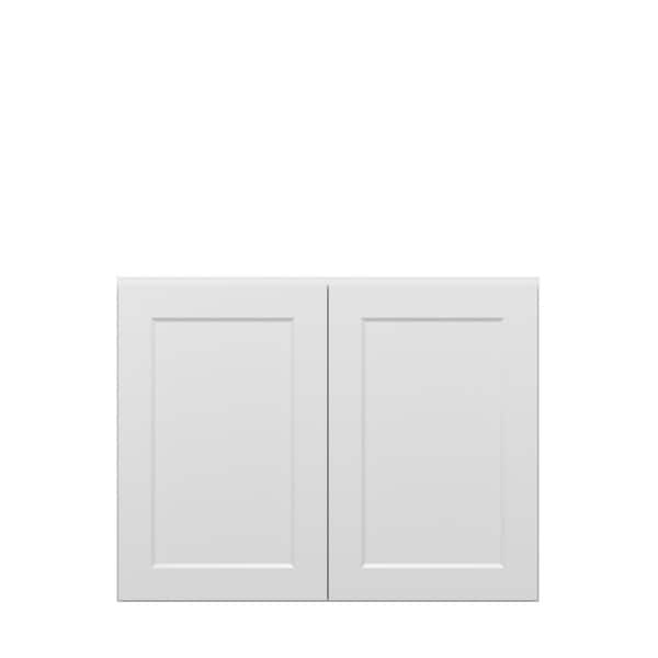 Kunal Kitchens Norfolk Shaker 39 in. W x 30 in. H x 12 in. D in Painted White Plywood Assembled Wall Cabinet