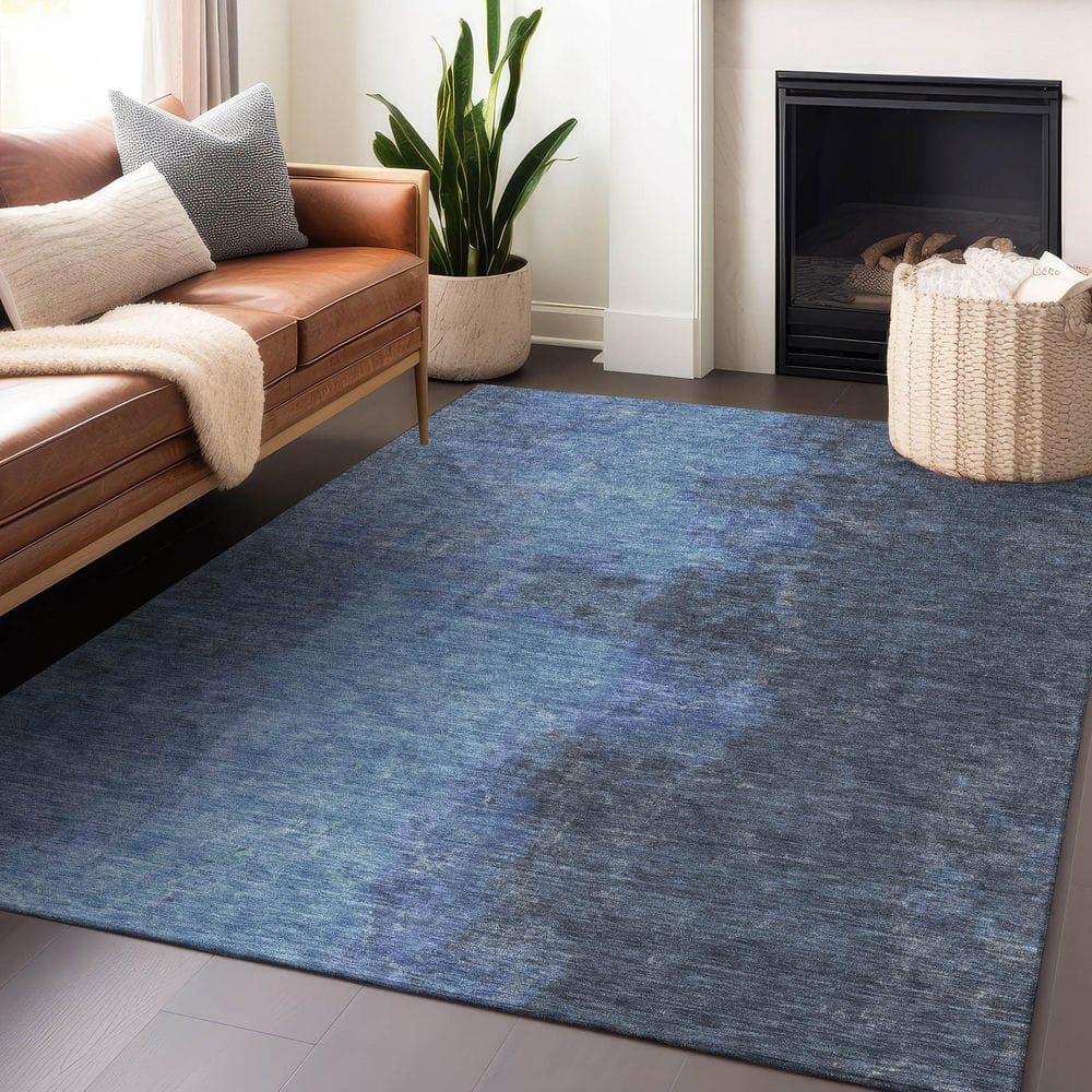 Chantille Machine Washable Indoor/Outdoor Abstract ACN1742 Navy 8 ft. x 10 ft. Area Rug price history on PriceWatchPro
