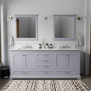 Lexora Jacques 72 in. W x 22 in. D Dark Grey Double Bath Vanity