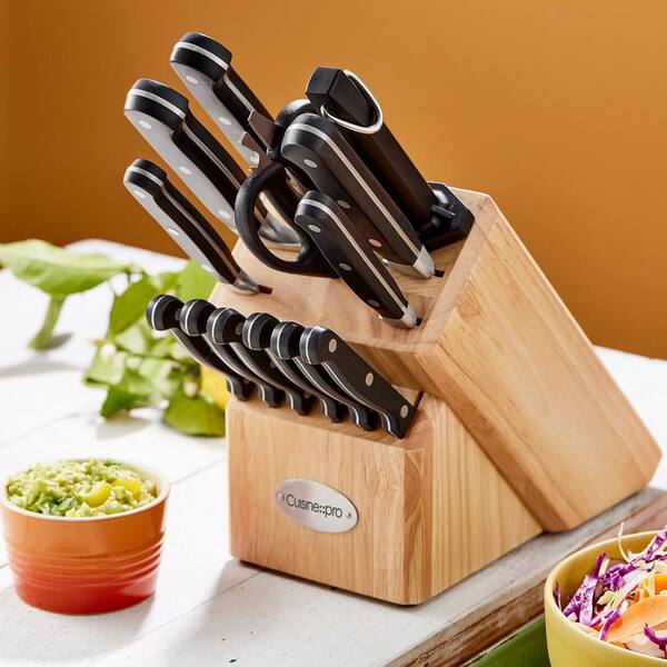 Professional Knives, Premium Stainless Steel 9 Piece Chefs Knife Set in Case