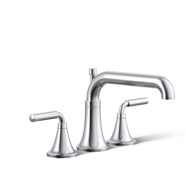 KOHLER Tone 2-Handle Tub Faucet Trim Kit with Diverter Spout in Polished Chrome