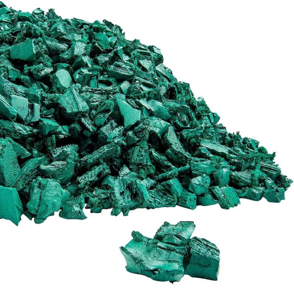 Rubber Mulch Nuggets Protective Flooring for Garden, Play Areas, and Landscaping (40 LBS - 1.55 CU. FT.),Green