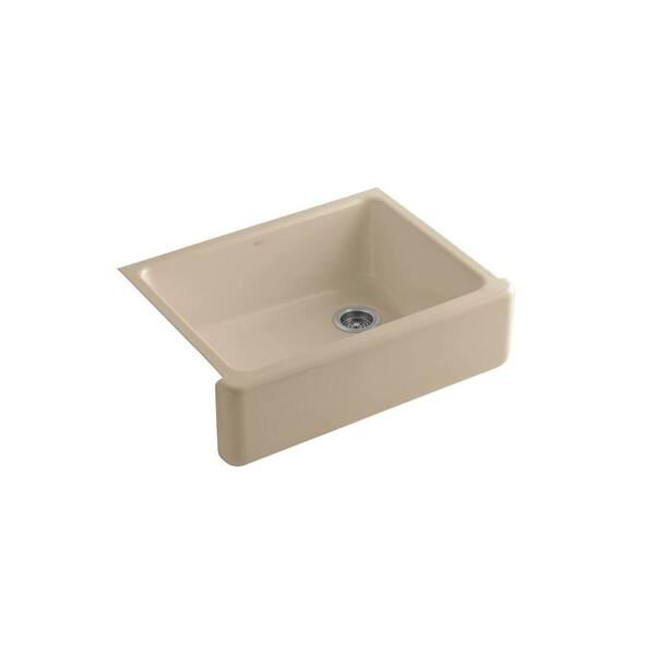 KOHLER Whitehaven Undermount Farmhouse Apron-Front Cast-Iron 33 in. Single Basin Kitchen Sink in Mexican Sand