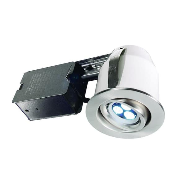 BAZZ 303 Series 3 in. Brushed Chrome LED Recessed Lighting Kit-DISCONTINUED
