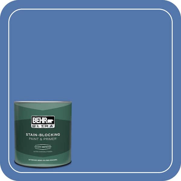 BEHR ULTRA 1 qt. #590B-6 Flying Fish Extra Durable Semi-Gloss Enamel Interior Paint & Primer
