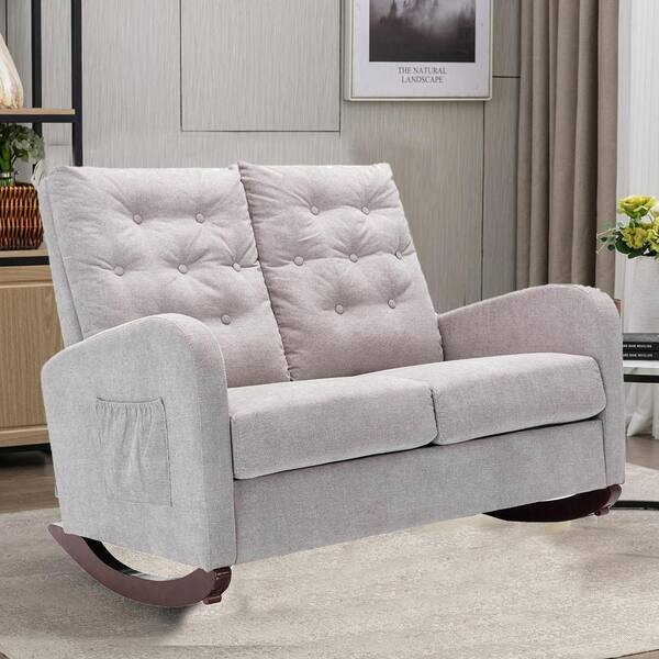 upholstered double rocker