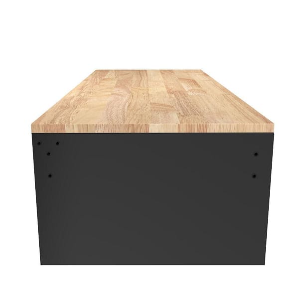 Husky - Tool Storage 46 in. W x 18 in. D 9-Drawer Mobile Workbench Cabinet in Gloss Black