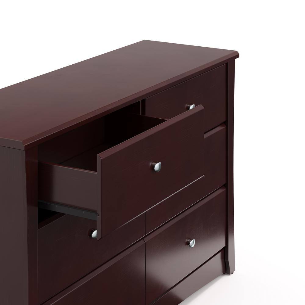 Espresso Crescent 6-Drawer Double Nursery Dresser, GREENGUARD Certified