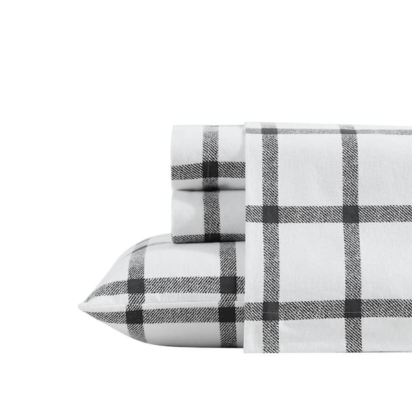 Black & White Buffalo Gingham Checkered Plaid Bath Towel Set
