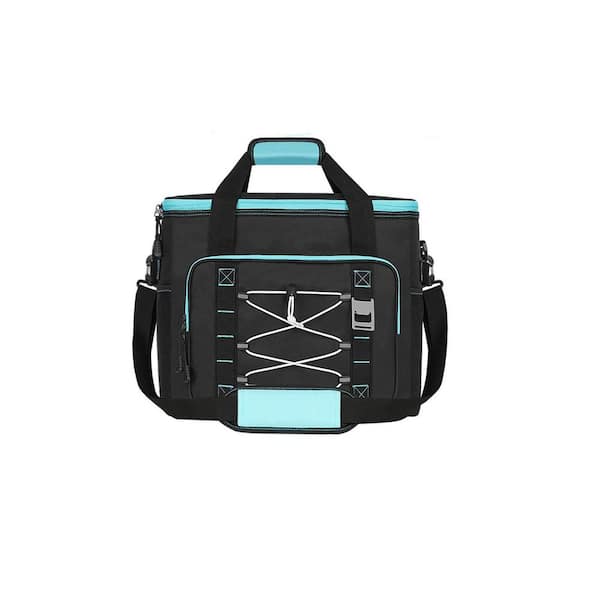 Oversized Beverage Jug Chest Soft-Side Cooler in Black, 55 qt. Capacity, Insulated, Collapsible, Leakproof for Camping