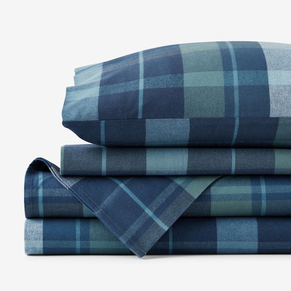 The Company Store Legends Hotel Velvet Berkely Flannel Blue Multi