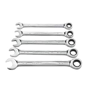 SAE 72-Tooth Combination Ratcheting Wrench Tool Set (5-Piece)