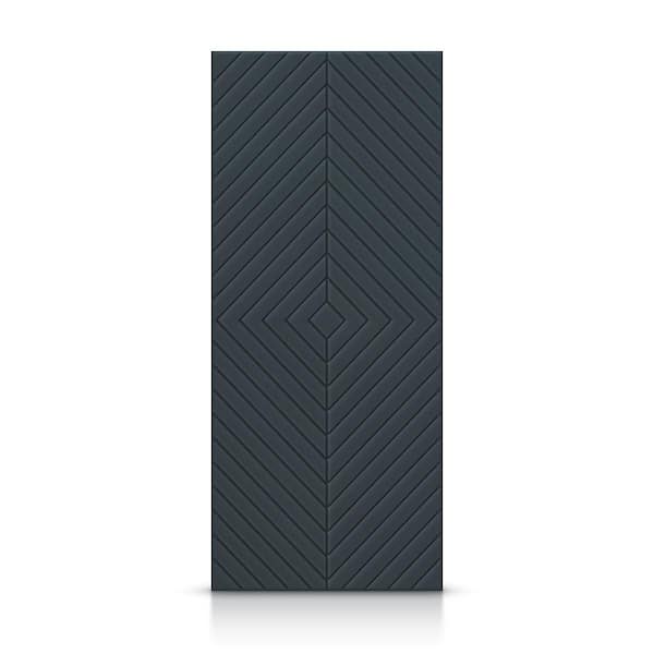CALHOME 24 in. x 80 in. Hollow Core Charcoal Gray Stained Composite MDF Interior Door Slab