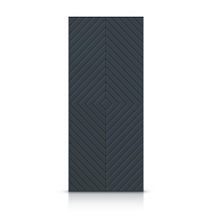 36 in. x 80 in. Hollow Core Charcoal Gray Stained Composite MDF Interior Door Slab