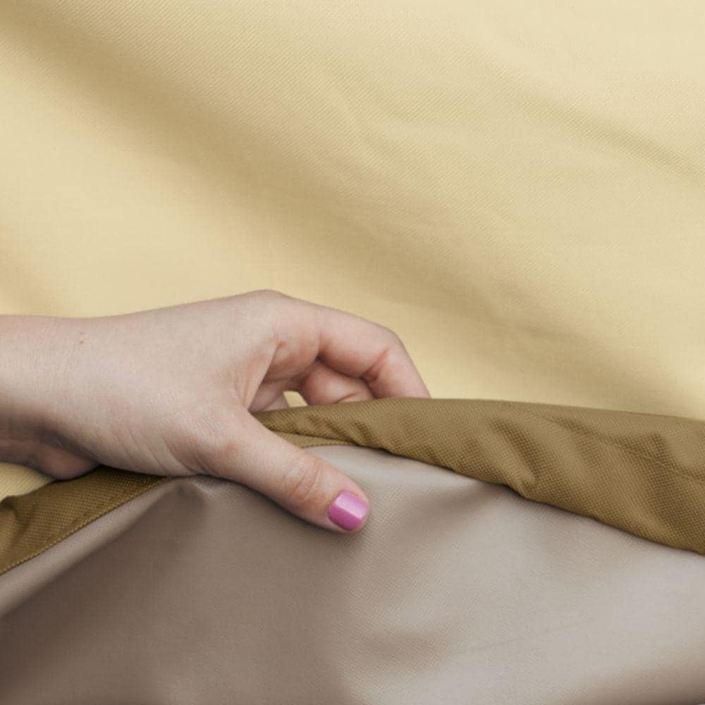 Medium Tan and Brown Water-Resistant Patio Sofa Cover
