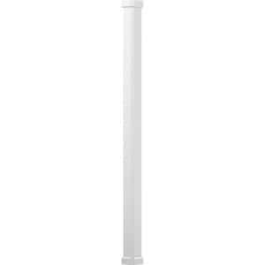 8' x 5-1/2" Endura-Aluminum Craftsman Style Column, Square Shaft (Load-Bearing 20,000 LBS), Non-Tapered, Gloss White