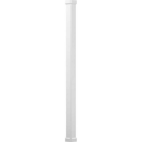 AFCO 9' x 5-1/2" Endura-Aluminum Craftsman Style Column, Square Shaft (Post Wrap Installation), Non-Tapered, Gloss White