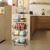 4-Piece Stackable Metal Wire Baskets Cart Fruit Vegetable Storage Basket Snack  Organizer Bins for Kitchen CX921BK-4B - The Home Depot