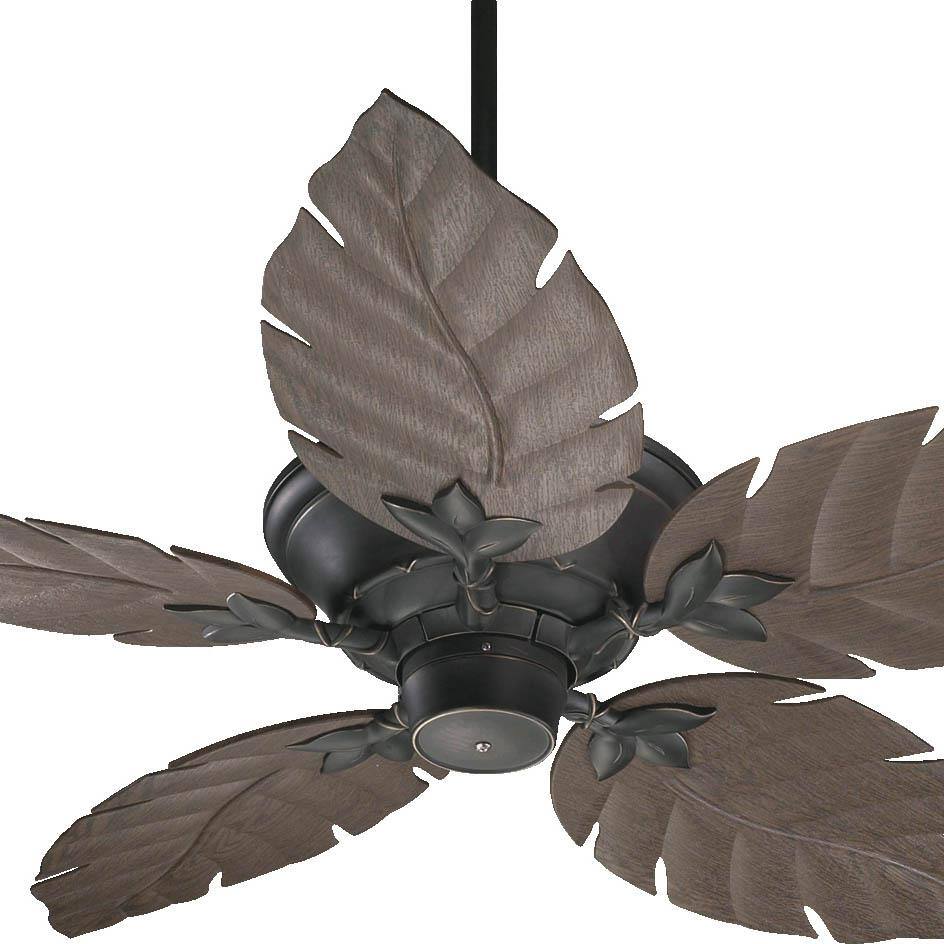 Monaco Tropical Black and Walnut 52" Ceiling Fan with Lighting and Remote