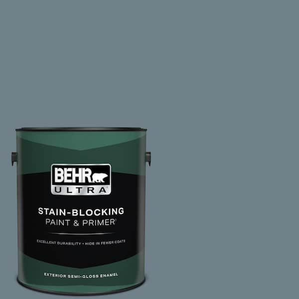 BEHR ULTRA 1 gal. #PPU13-04 Atlantic Shoreline Semi-Gloss Enamel Exterior Paint & Primer