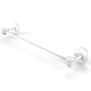 Satellite Orbit One Collection 24 in. Towel Bar with Groovy Accents in Matte White