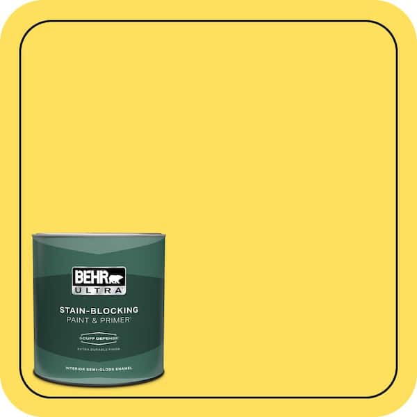 BEHR ULTRA 1 qt. #380B-5 Neon Light Extra Durable Semi-Gloss Enamel Interior Paint & Primer