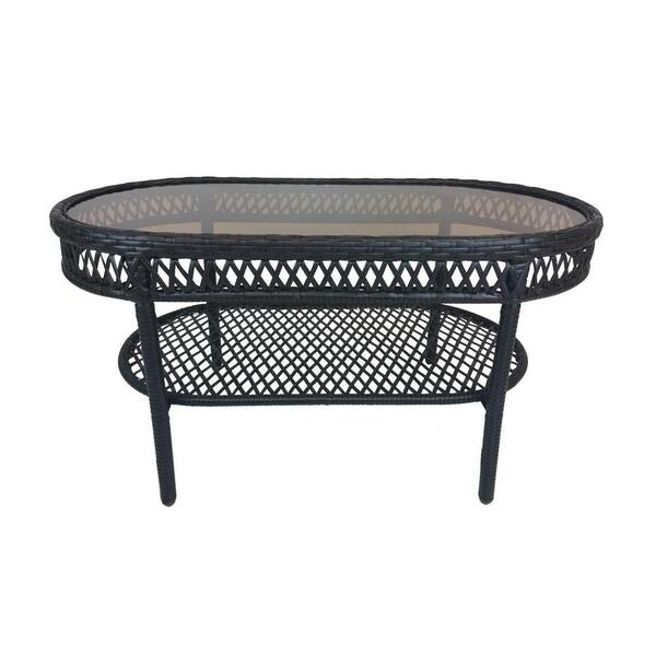 Oakland Living Elite Resin Wicker Oblong Patio Coffee Table